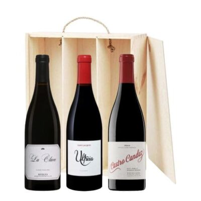 Caja de Madera 3 Vinos Mencia