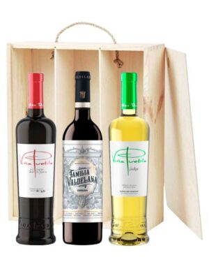 Caja de Madera 3 Vinos variado 1