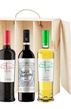 Caja de Madera 3 Vinos variado 1