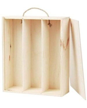 Caja Madera para 3 vinos