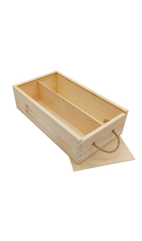 caja madera 2 vinos